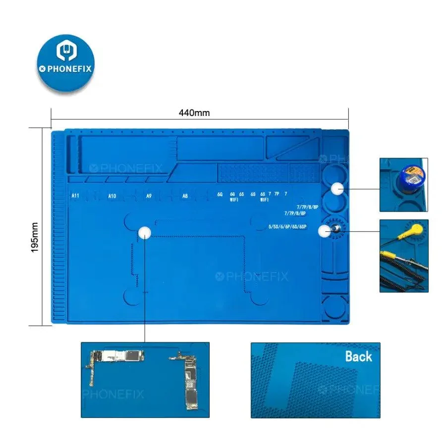 Heat Insulation Silicone Pad For Phone BGA PCB Soldering Platform - Image 4