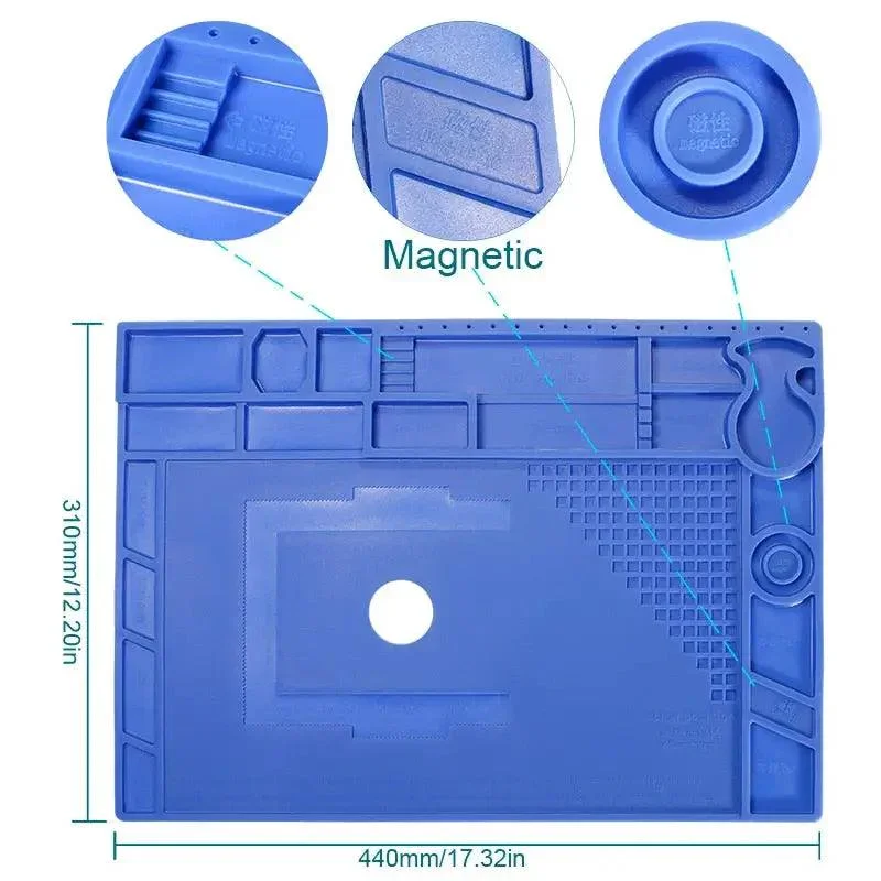 Heat Resistant Silicone Mat With Magnetic Heat Insulation Working Pad - Image 8