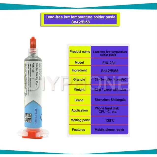 High Low Temperature Lead-Free BGA Soldering Paste Flux 138℃ 183℃ 217℃ - Image 3