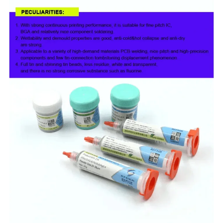 High Low Temperature Lead-Free BGA Soldering Paste Flux 138℃ 183℃ 217℃ - Image 4