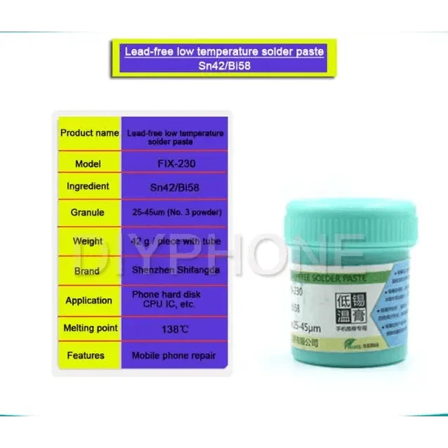 High Low Temperature Lead-Free BGA Soldering Paste Flux 138℃ 183℃ 217℃ - Image 7