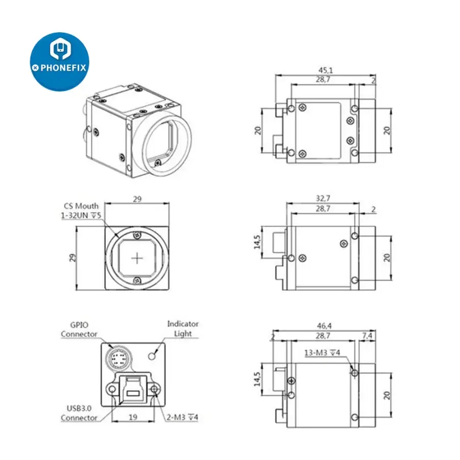 High Speed USB3.0 Industrial Inspection Camera 2.3MP Colour Global Shutter - Image 23