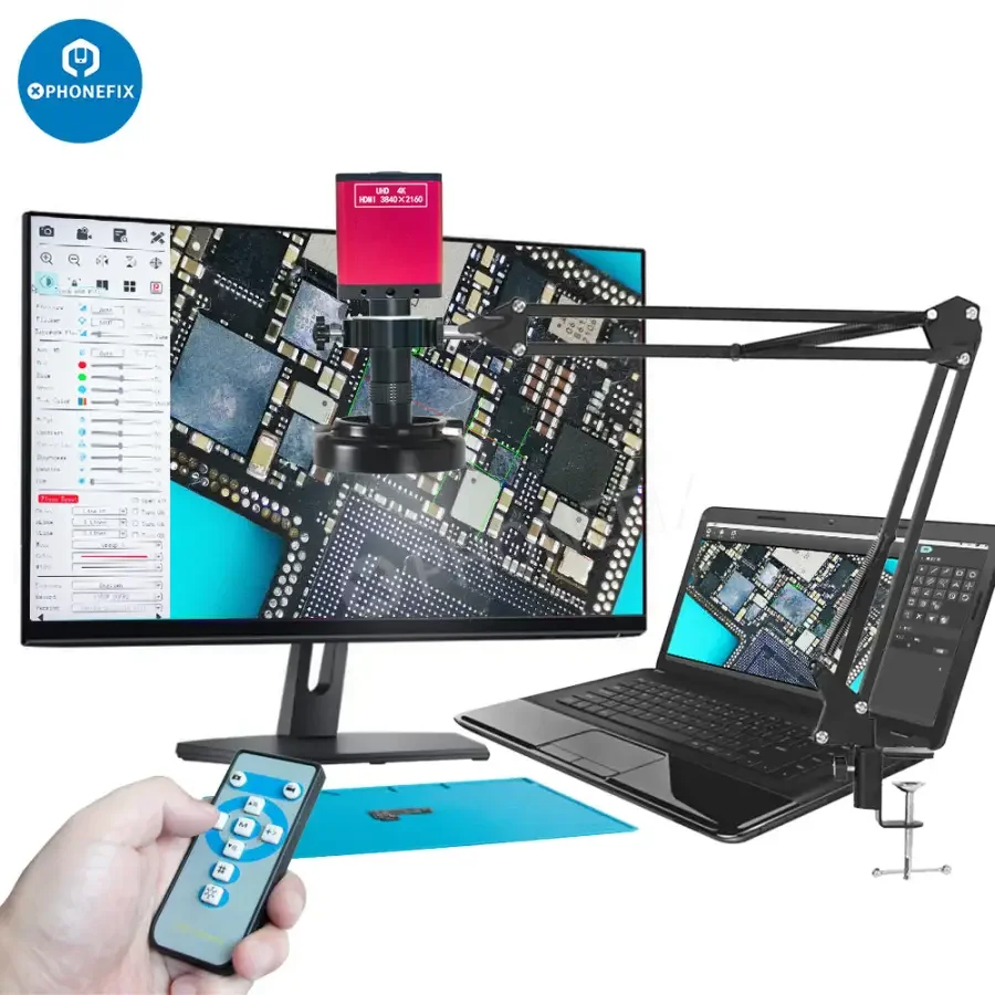 HDMI 48MP 4K USB Microscope Camera Set 130X Lens 56 LED Light - Image 14