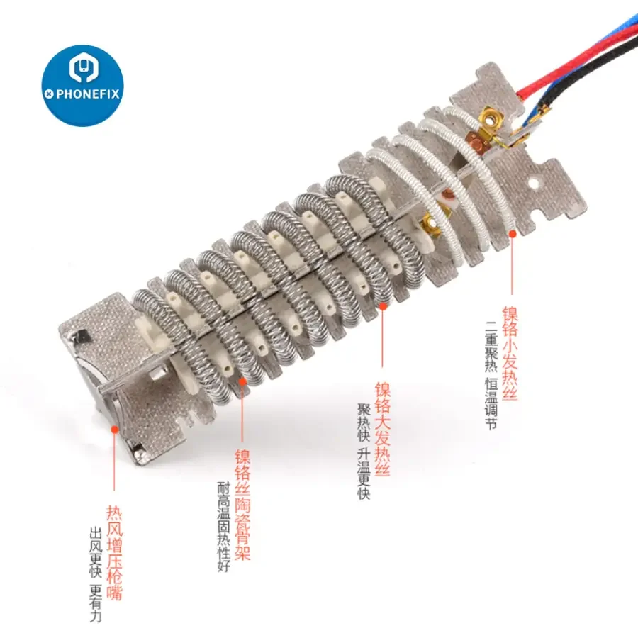 Hot Air Gun Heating Element heater Core 4wire dual digital display - Image 9