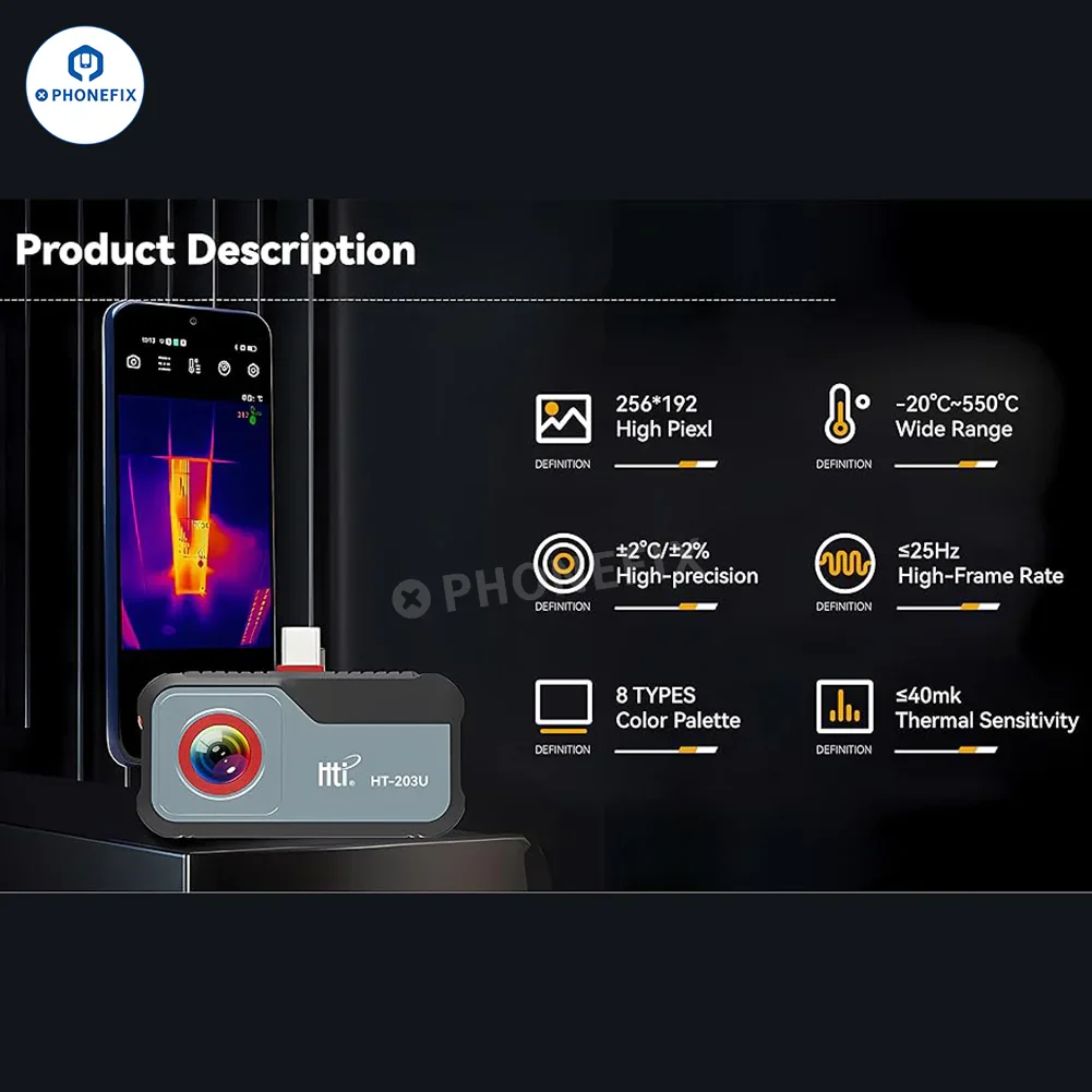 HT-203U Thermal Imager Camera for Mobile Phone PCB Troubleshoot - Image 4