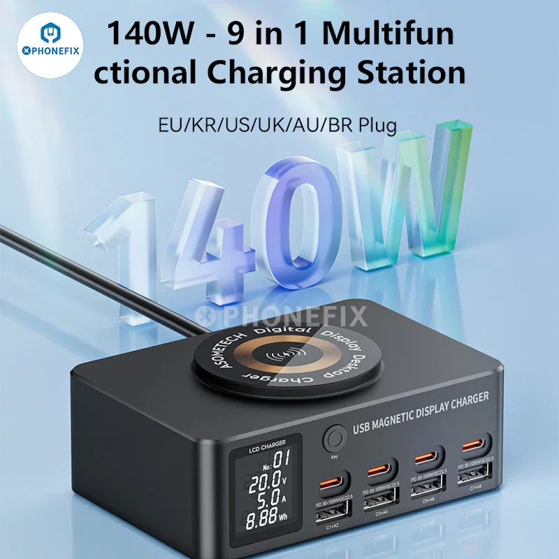 i-Charger 140W USB Type-C PD Charger with Magnetic Wireless - Image 3
