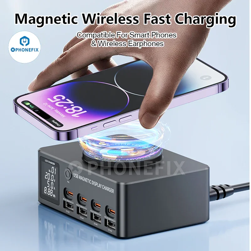 i-Charger 140W USB Type-C PD Charger with Magnetic Wireless - Image 4