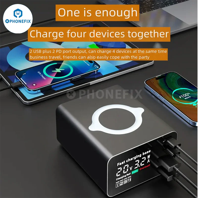 i-Desktop 110W Type-C USB Charger Dock With Wireless Charging - Image 3