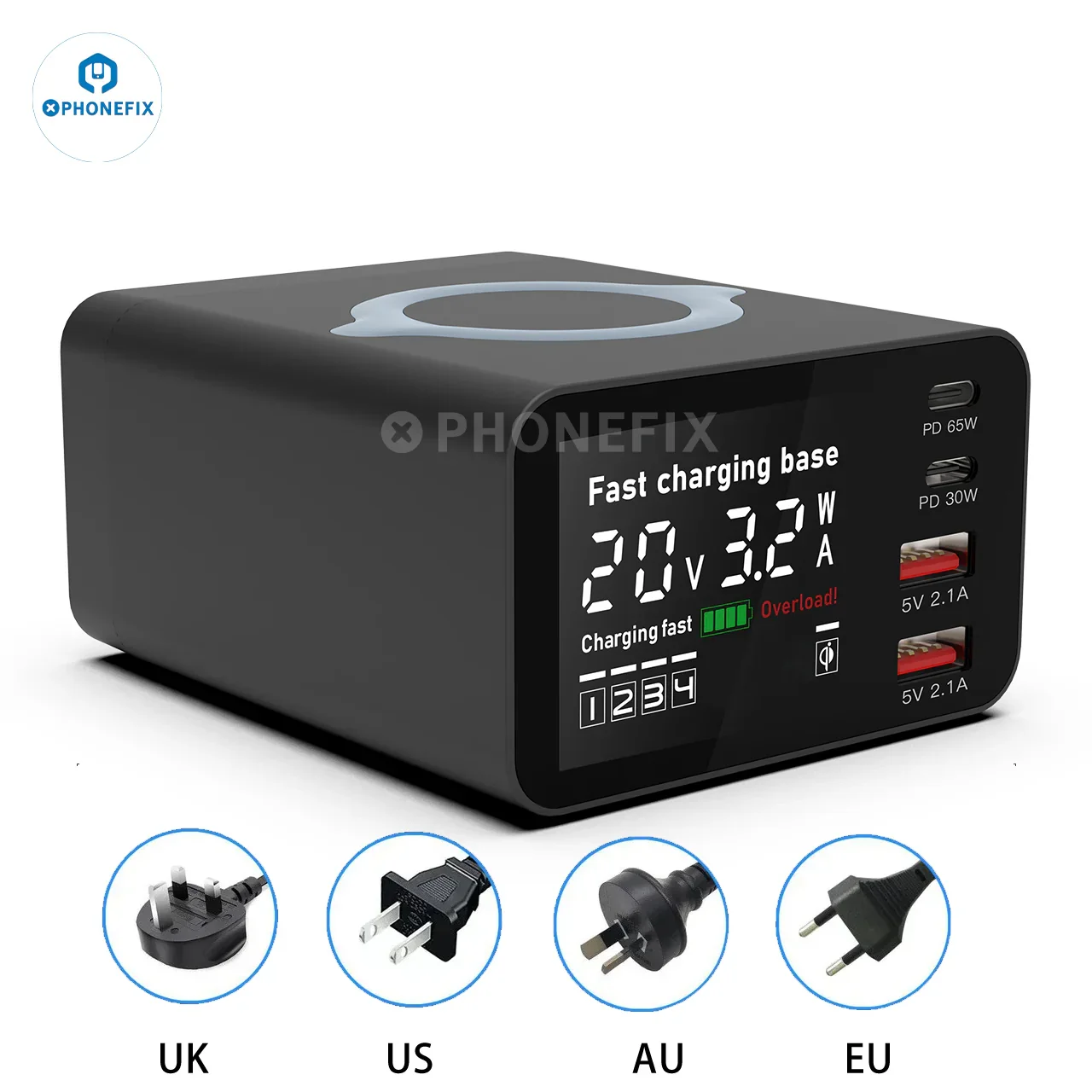 i-Desktop 110W Type-C USB Charger Dock With Wireless Charging - Image 6