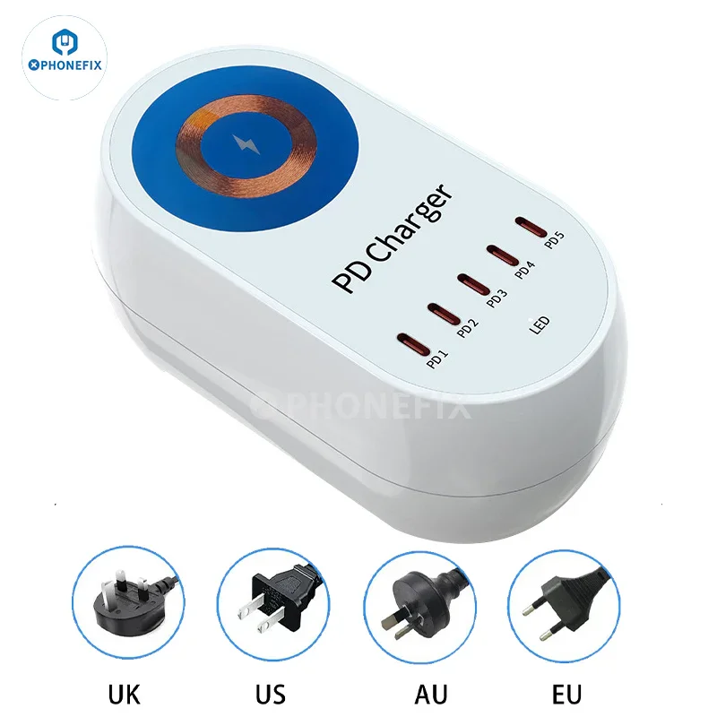 i-Travel 140W 5 Port PD GaN Digital Multi Port Wireless Fast Chargers - Image 8