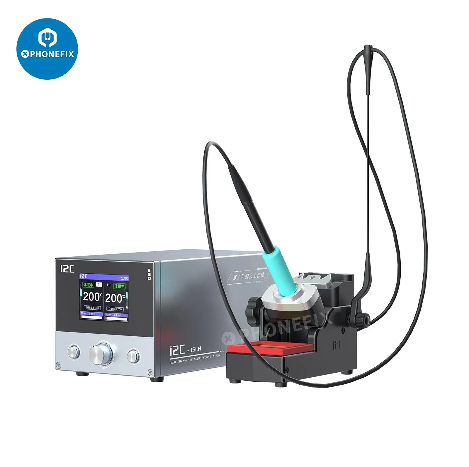 i2C 3SCN Dual Welding Station With C210 C115 Handles PCB Repair Tool - Image 4
