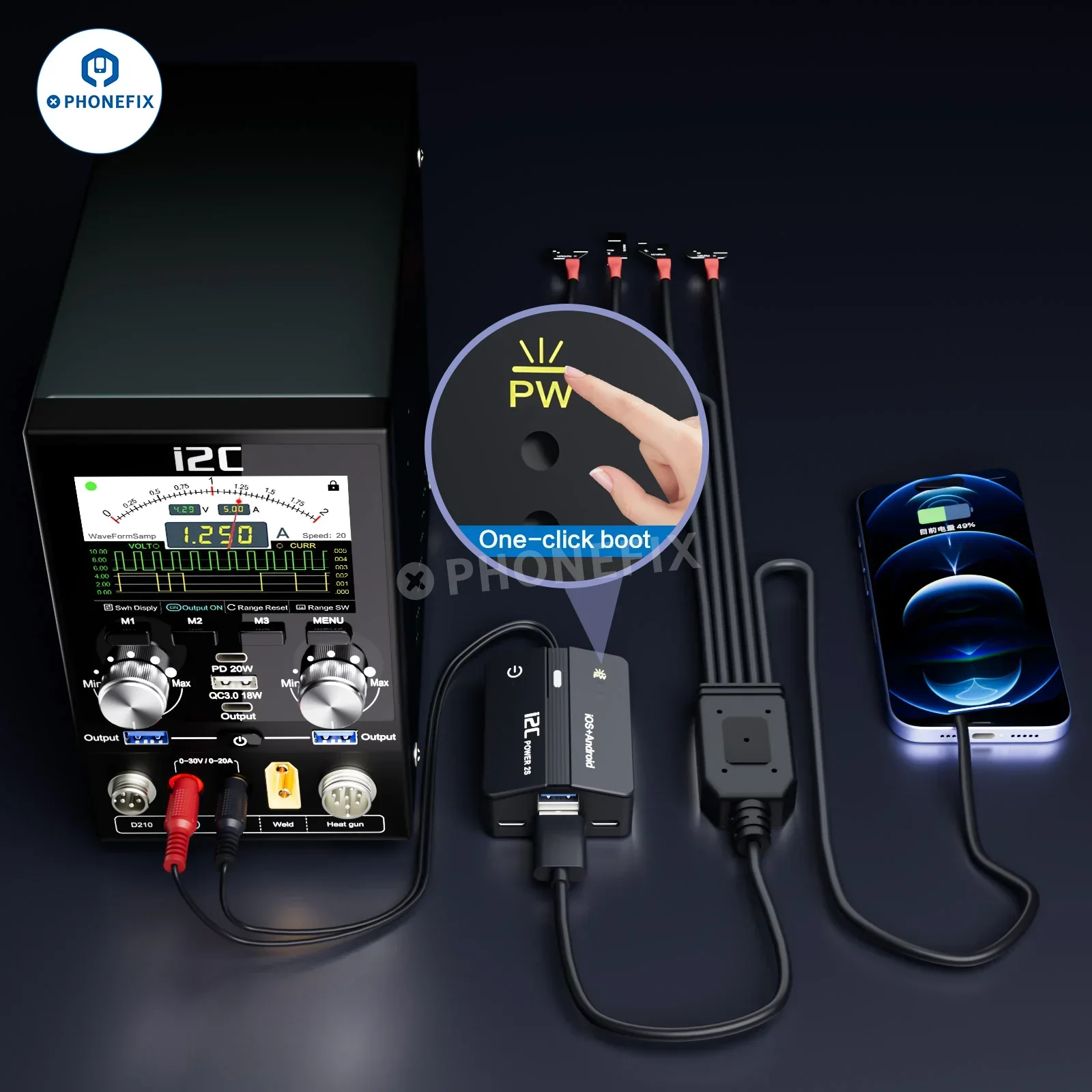 i2C Boot Box One-click Power Supply Cable For iPhone Android - Image 3