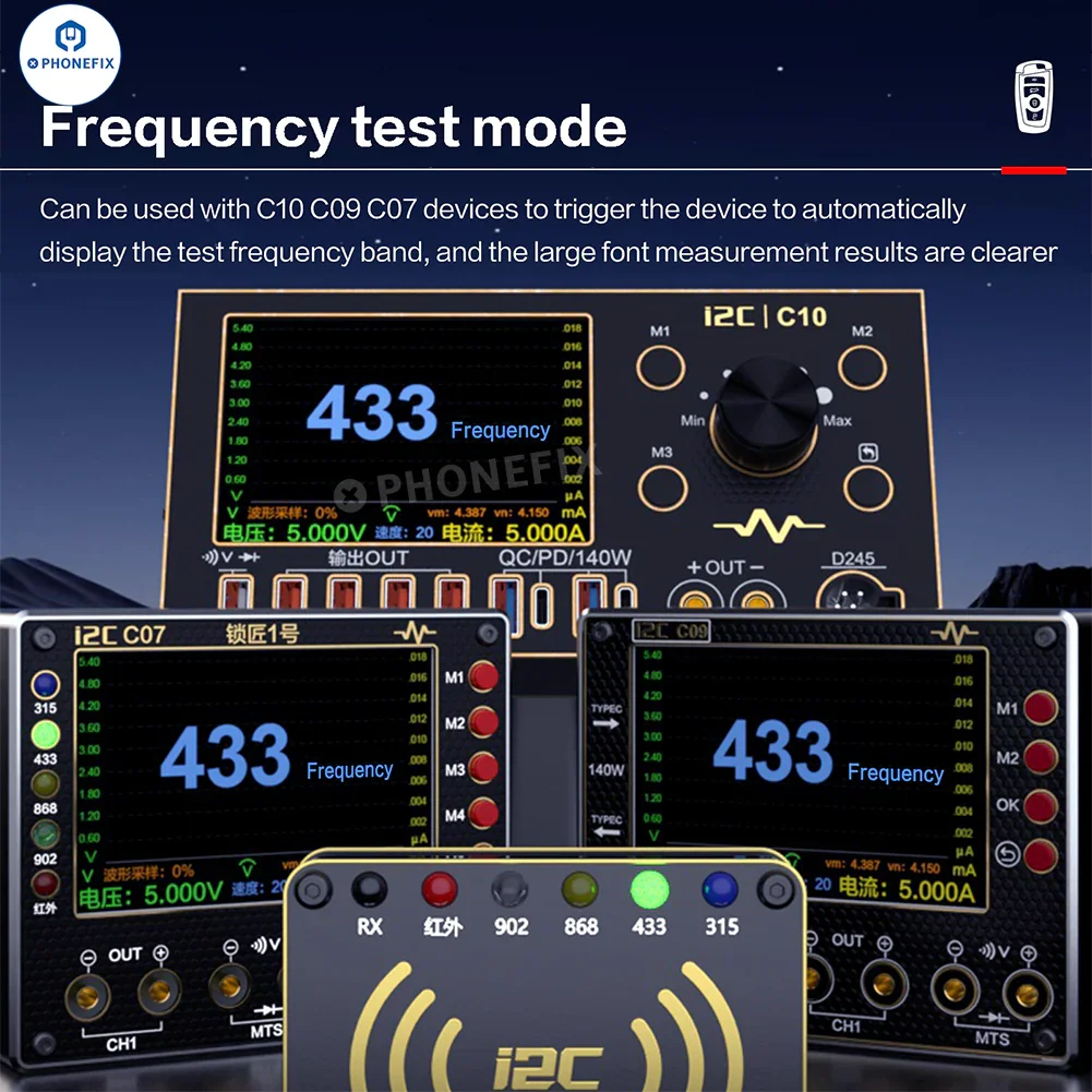 i2C C07 Locksmith No.1 Remote Control Frequency Tester Multimeter - Image 6