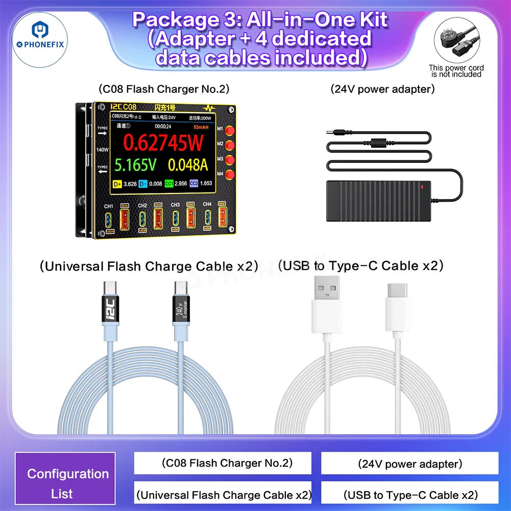 i2C C08 Flash Charger 8 Ports Fast Charging Station for Phone Laptop - Image 8