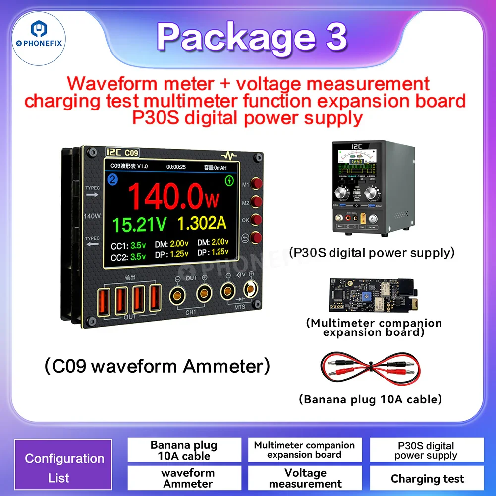 i2C C09 C10 Waveform Ammeter Voltage Measurement Charge Tester - Image 16