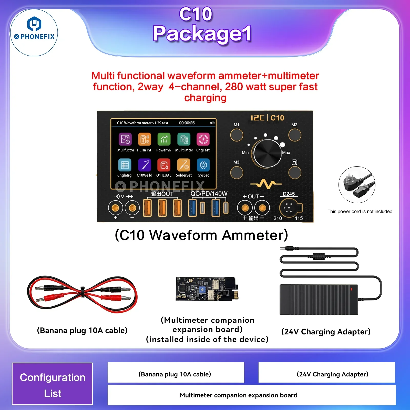 i2C C09 C10 Waveform Ammeter Voltage Measurement Charge Tester - Image 21