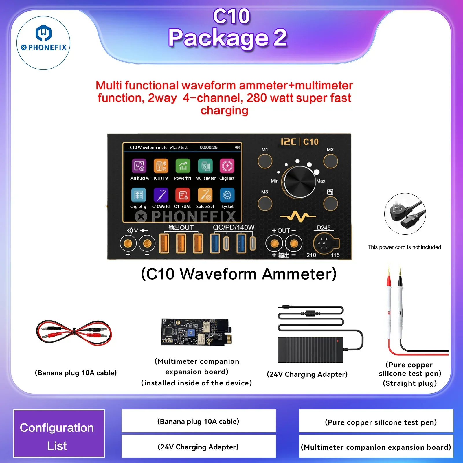 i2C C09 C10 Waveform Ammeter Voltage Measurement Charge Tester - Image 22