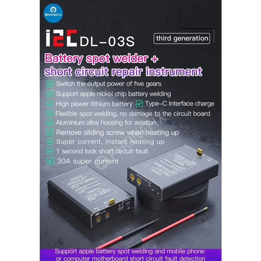 I2C DL-03S Mini Spot Welder Machine For Battery Short Circuit Repair - Image 13
