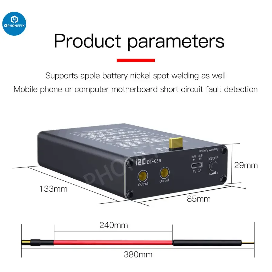 I2C DL-03S Mini Spot Welder Machine For Battery Short Circuit Repair - Image 5