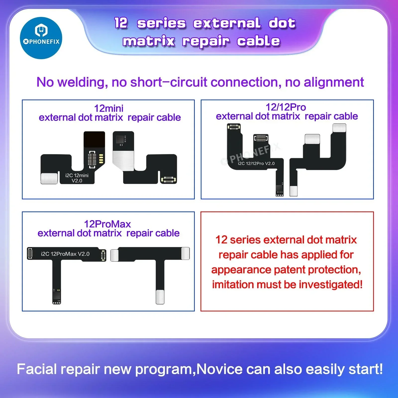 i2C Dot Matrix Repair Cable Fix iPhone Face ID Without Soldering - Image 13