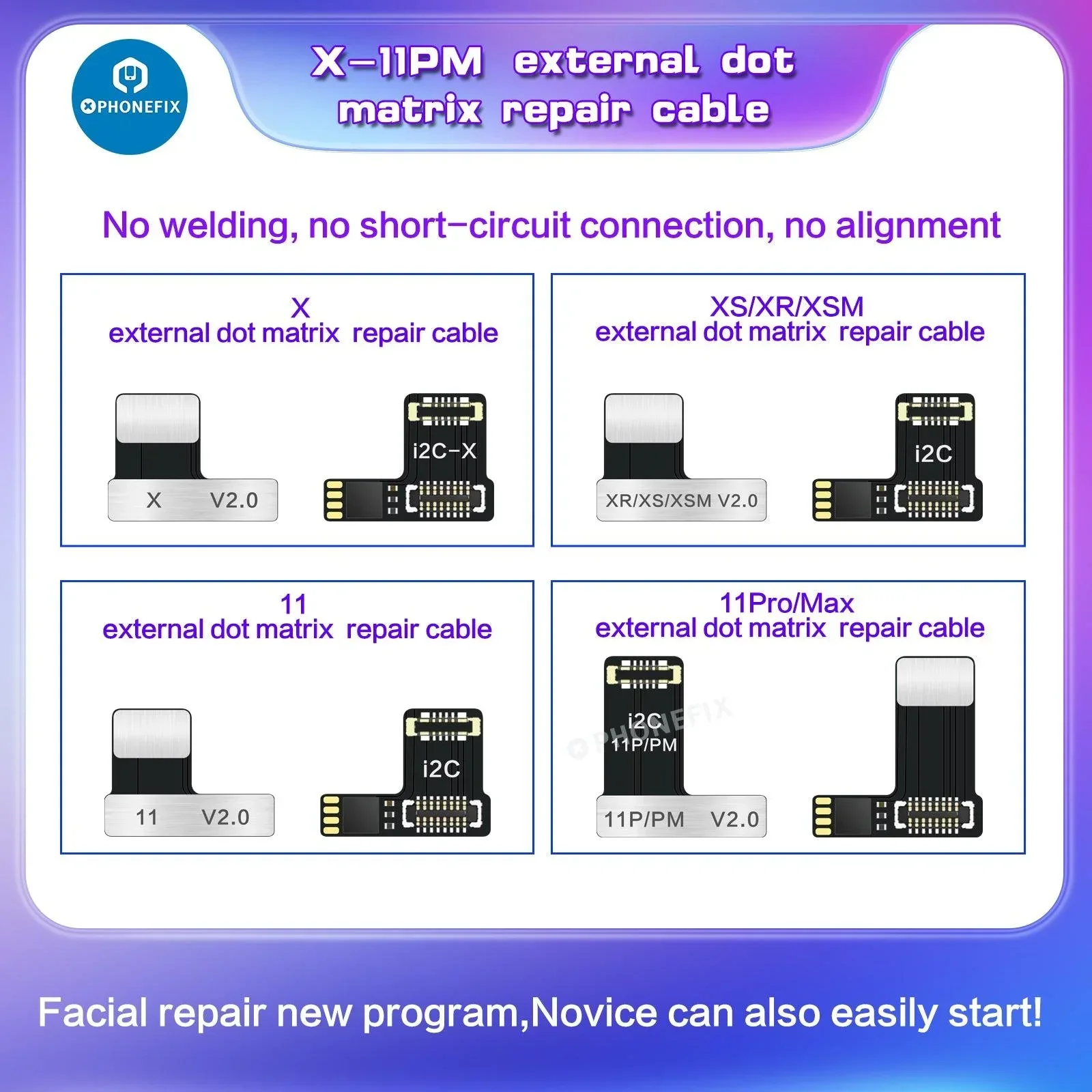 i2C Dot Matrix Repair Cable Fix iPhone Face ID Without Soldering - Image 14