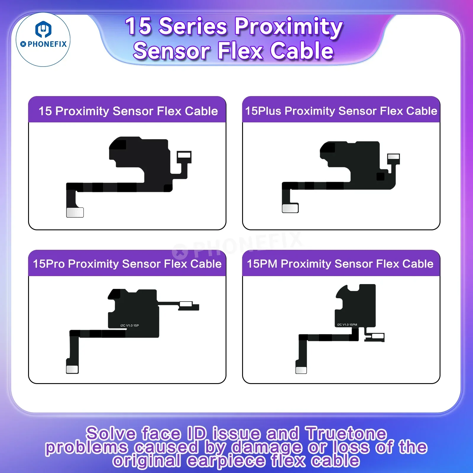 i2C Earpiece Sensor Flex Cable For iPhone 8-15 Pro Max - Image 3