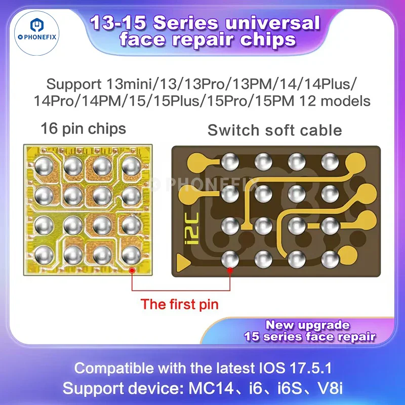 i2C FA02 FA05 Face ID Repair Integrated Chip For iPhone X-15 Pro Max - Image 18