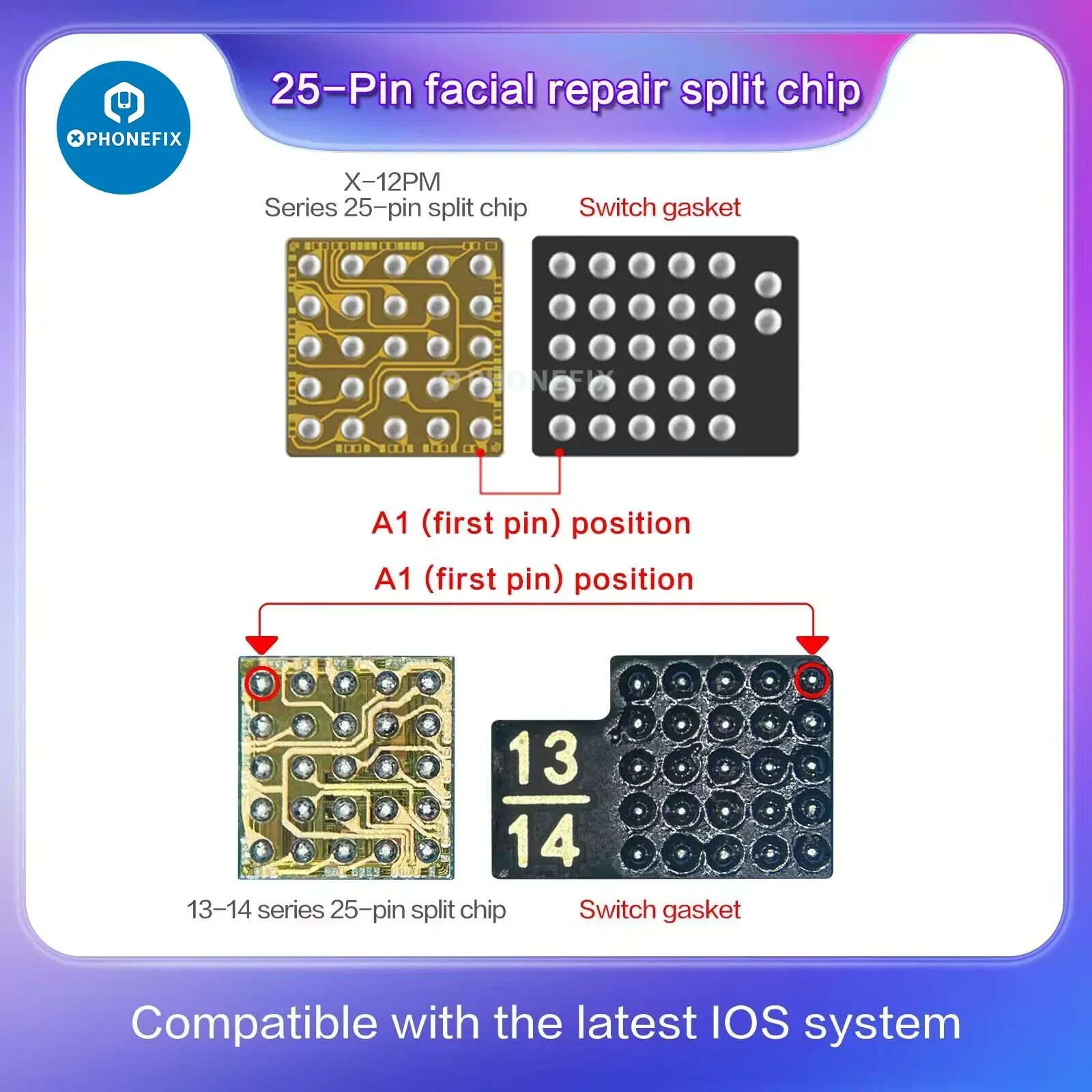 i2C FA02 FA05 Face ID Repair Integrated Chip For iPhone X-15 Pro Max - Image 7