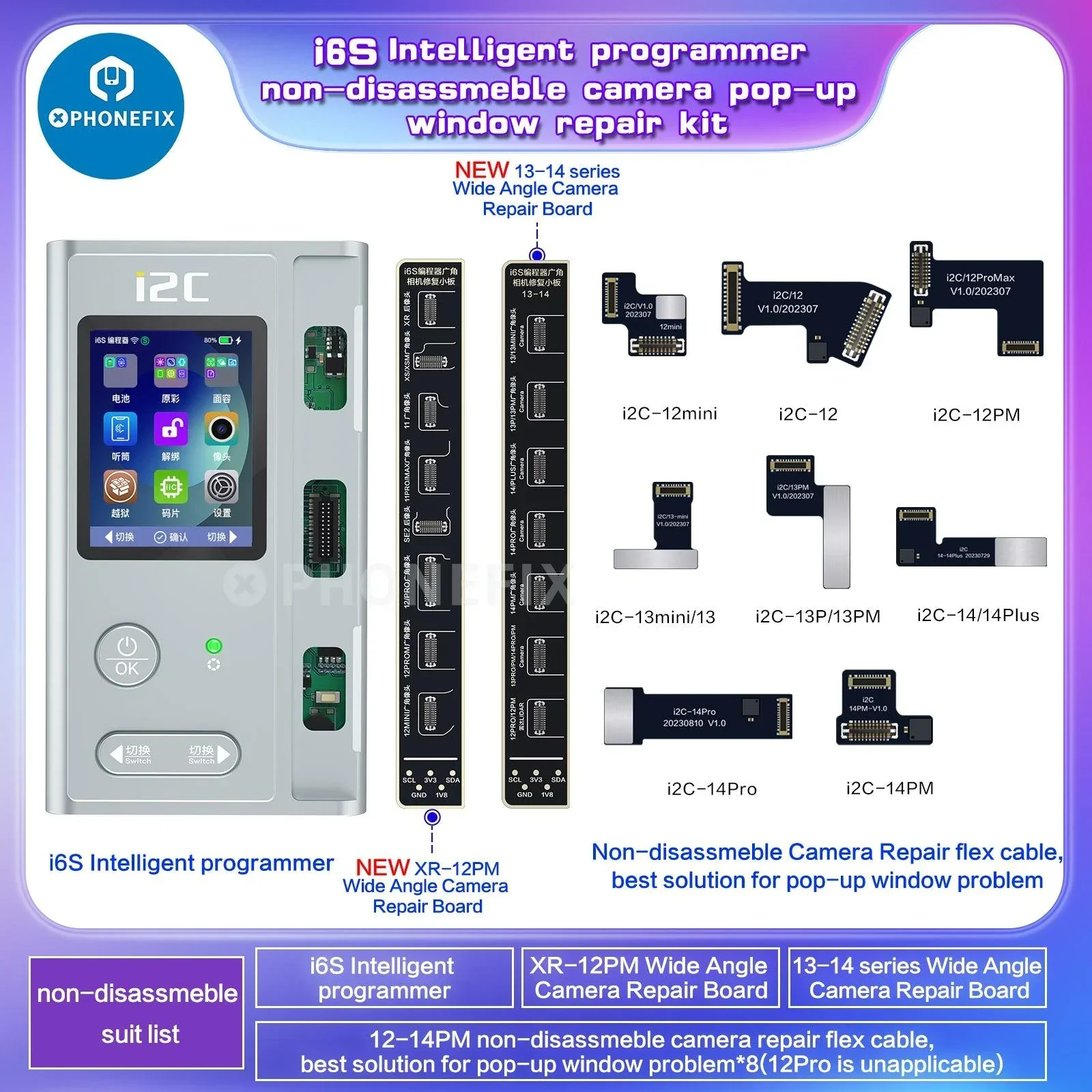 i2C i6S A8S Programmer For iPhone Screen True Tone Face ID Repair - Image 2