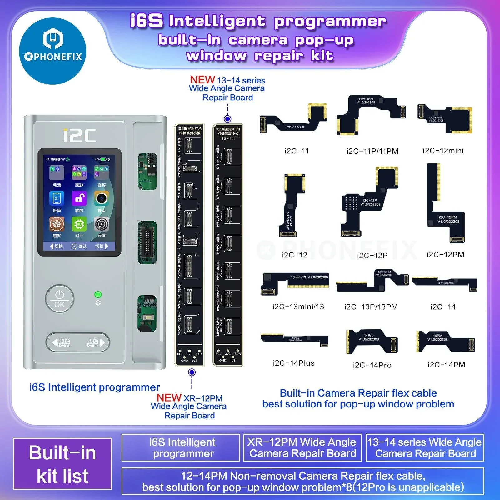 i2C i6S A8S Programmer For iPhone Screen True Tone Face ID Repair - Image 5