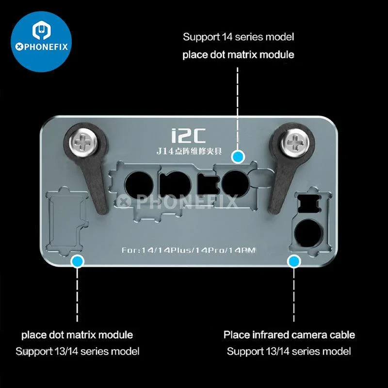 i2C J14 Dot Matrix Fixture For iPhone 14 Series Face ID Repair Holder - Image 4