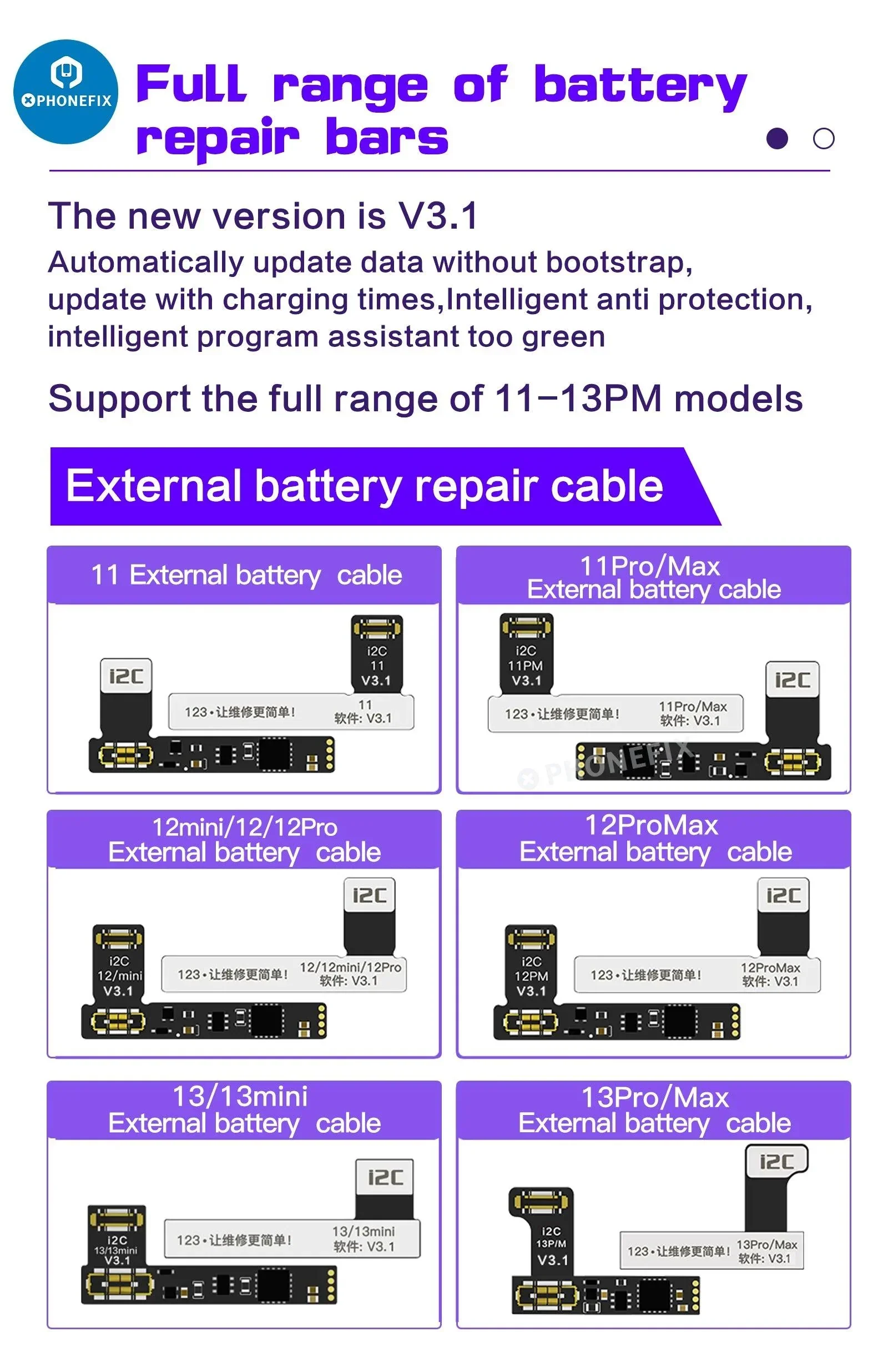i2C KC01 Battery Repair Instrument For iPhone 6-14 Pro Max - Image 17