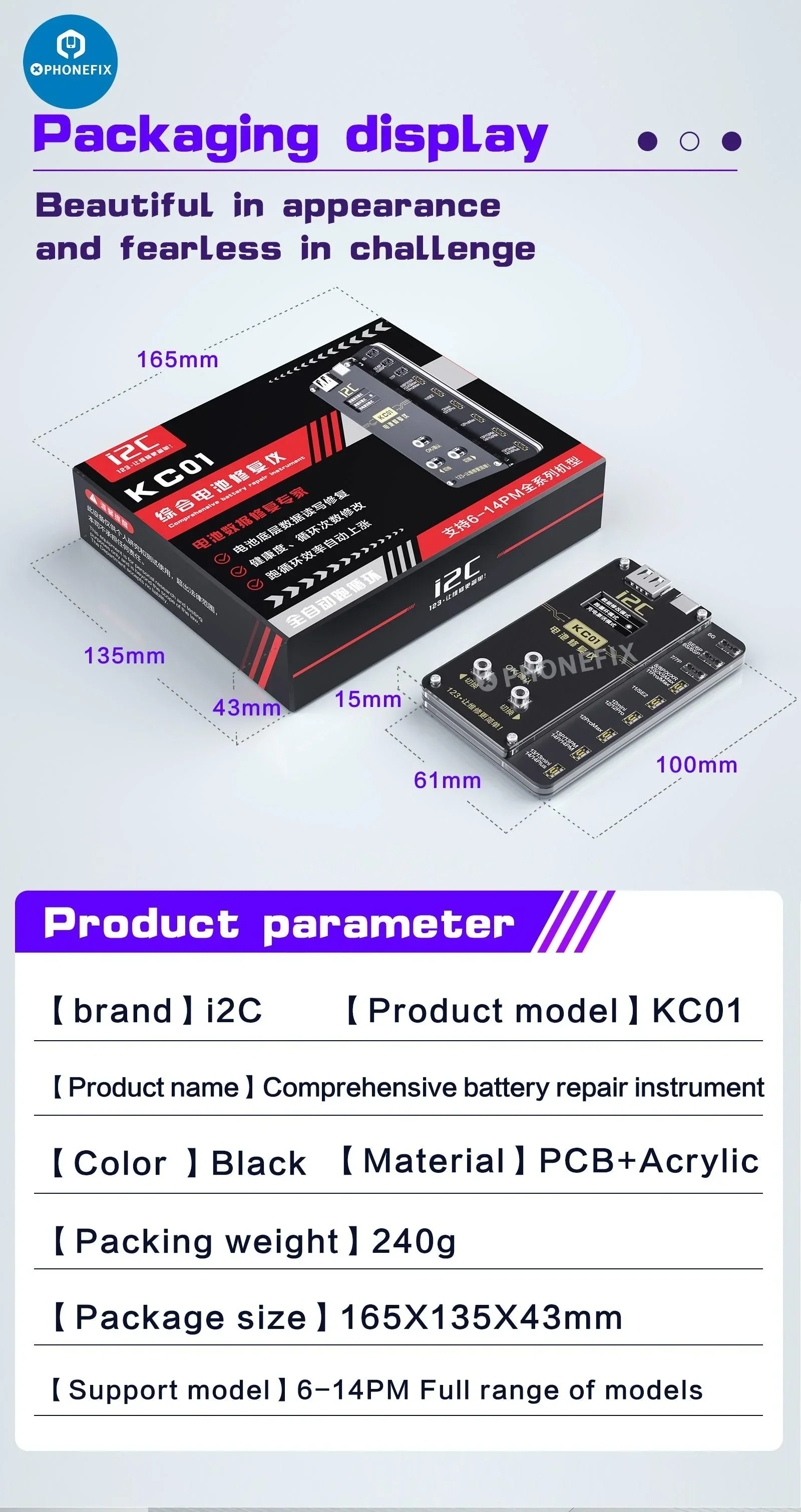 i2C KC01 Battery Repair Instrument For iPhone 6-14 Pro Max - Image 20
