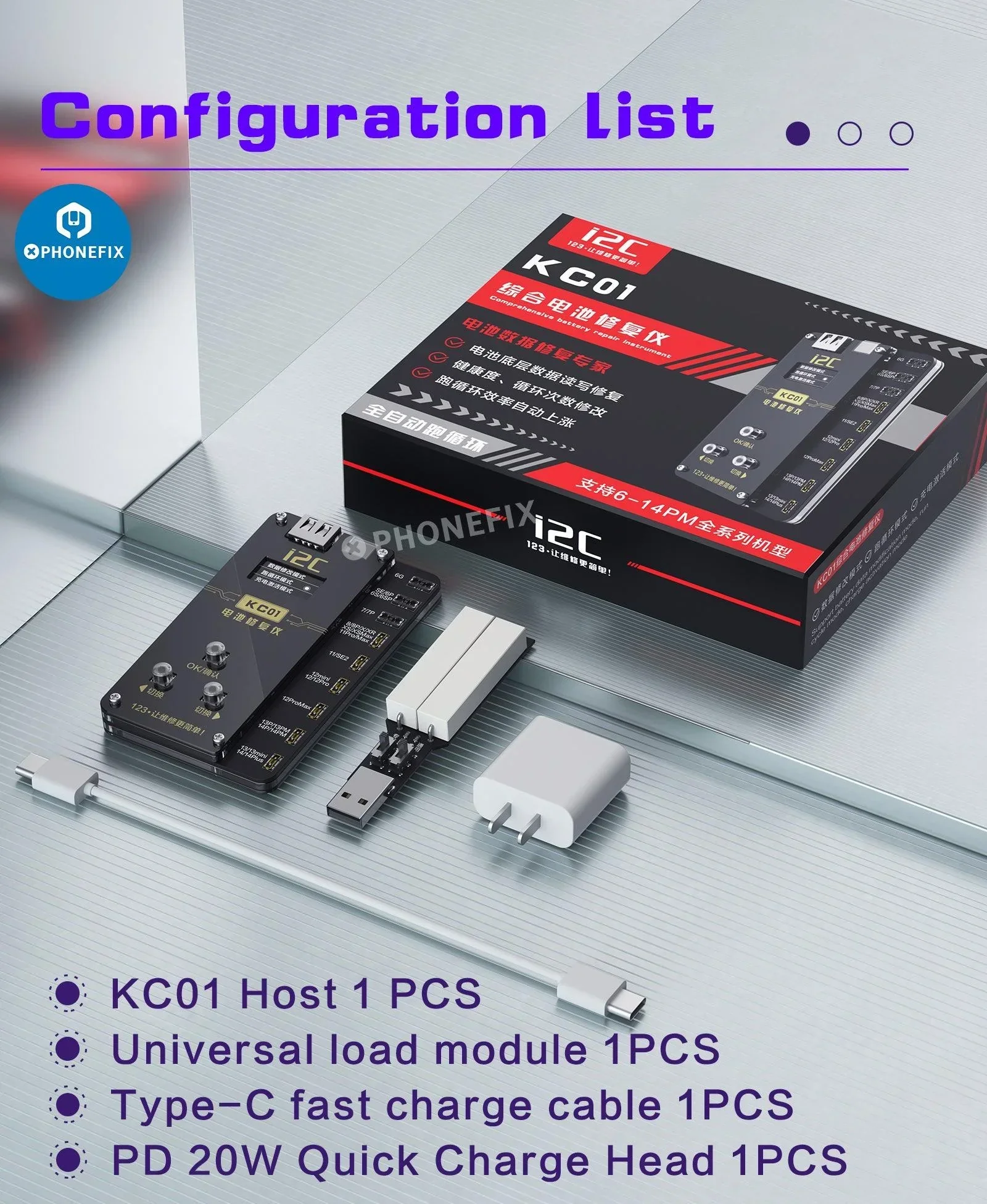 i2C KC01 Battery Repair Instrument For iPhone 6-14 Pro Max - Image 21