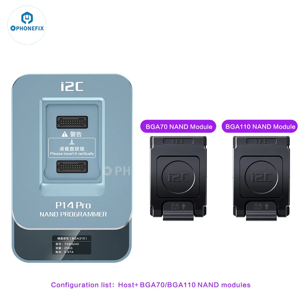 I2C P14 Pro BGA110 BGA70 Nand Programmer For iPhone 6S-15 Pro Max - Image 8