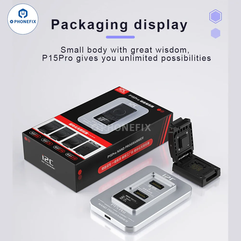 i2C P15 Pro Nand Programmer For iPhone 6-15 iPad BGA110 BGA315 - Image 8