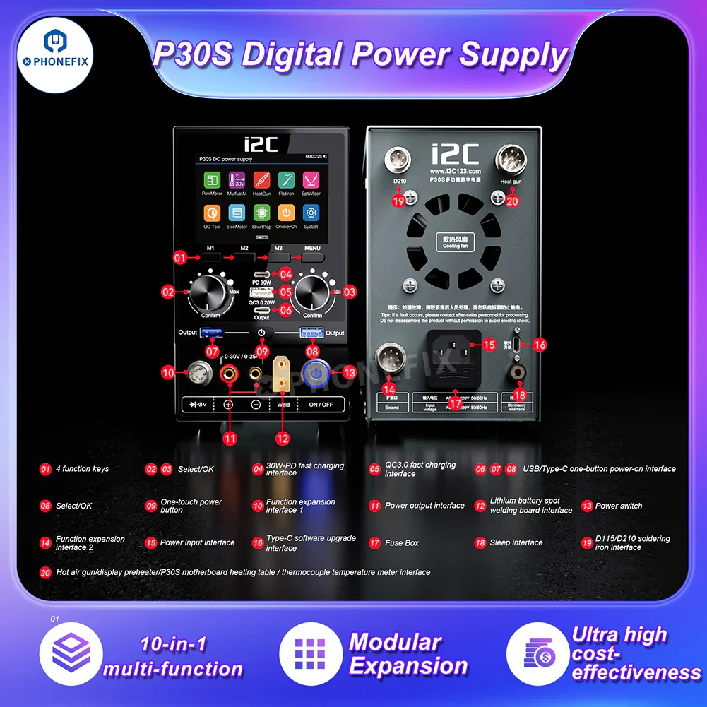 i2C P30 P30S Digital Power Supply Multi-function Phone Repair Platform - Image 18