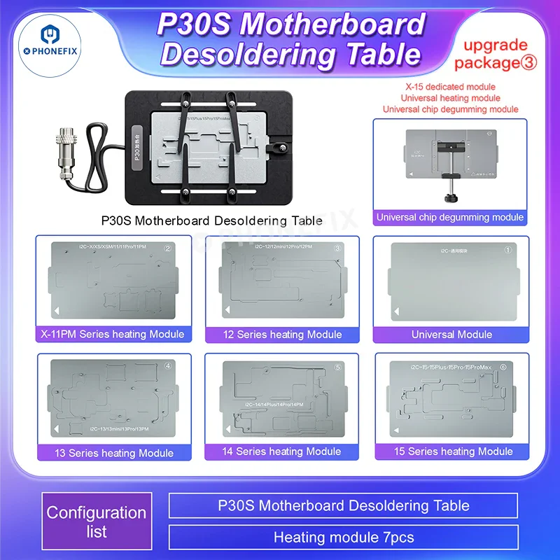 i2C P30S PCB Heating Desoldering Platform for iPhone X-16 Pro Max - Image 5