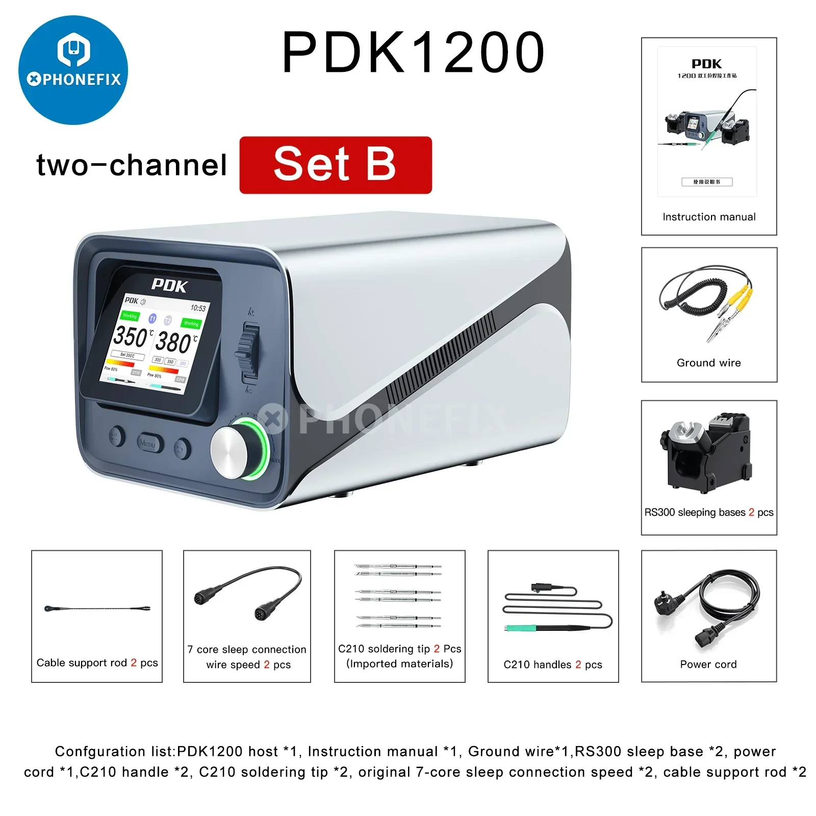 i2C PDK1200 Soldering Station With NT115 T210 T245 Handle - Image 12