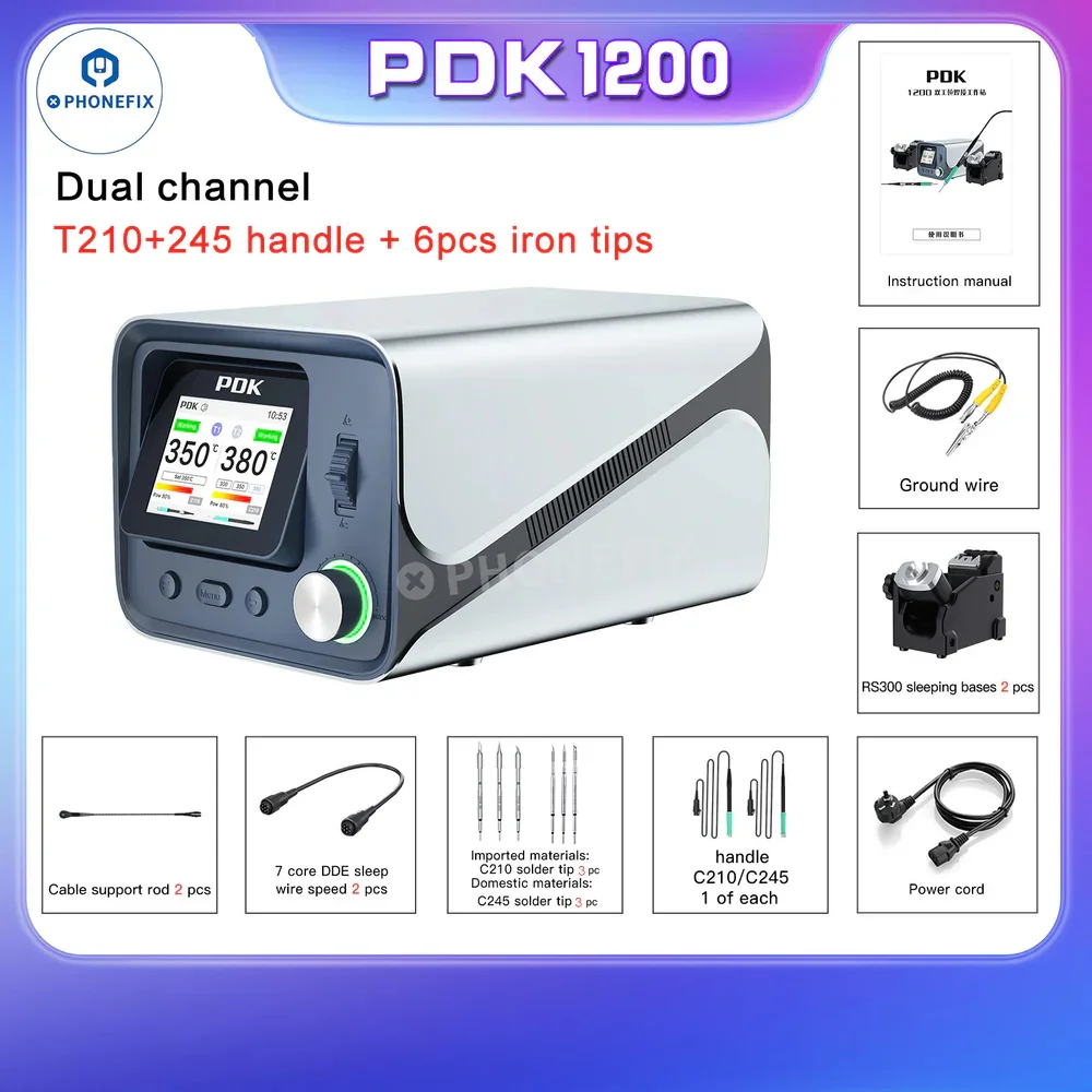 i2C PDK1200 Soldering Station With NT115 T210 T245 Handle - Image 2