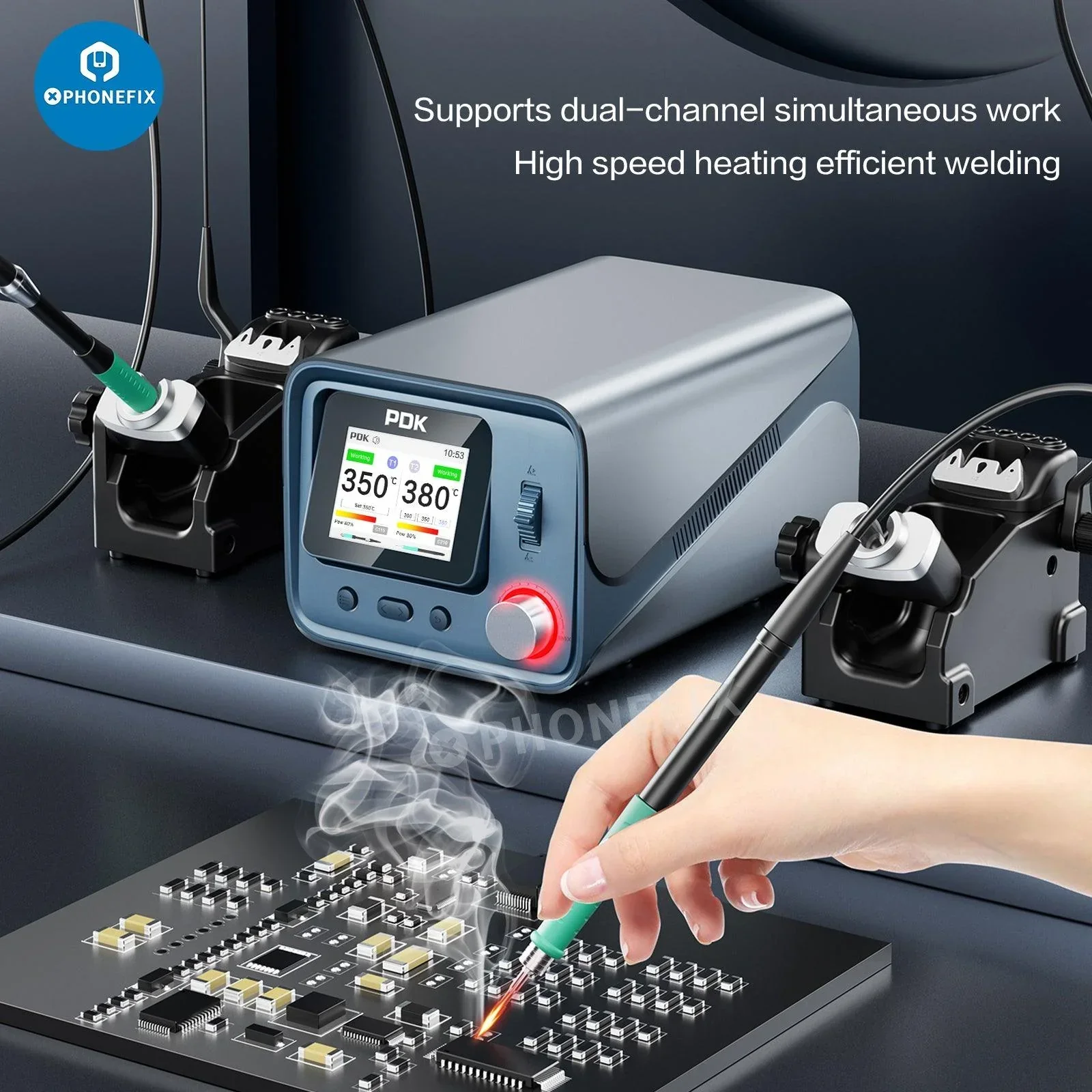i2C PDK1200 Soldering Station With NT115 T210 T245 Handle - Image 6