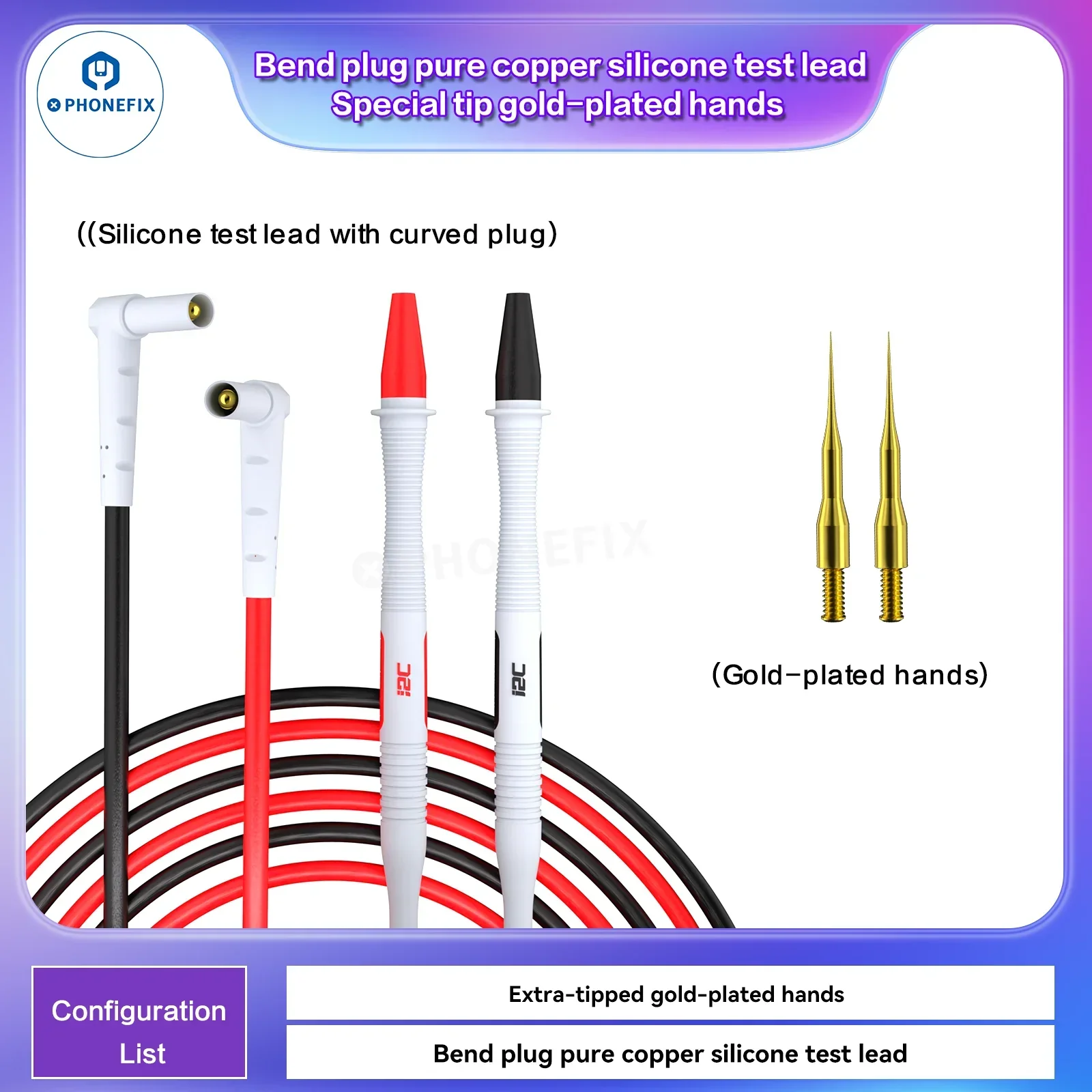i2C Pure Copper Silicone Test Pen Multimeter Gold-Plated Probe Tip - Image 16