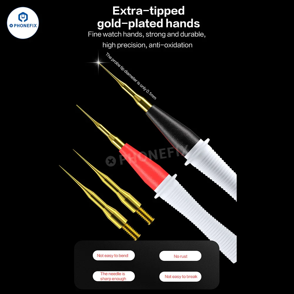 i2C Pure Copper Silicone Test Pen Multimeter Gold-Plated Probe Tip - Image 5