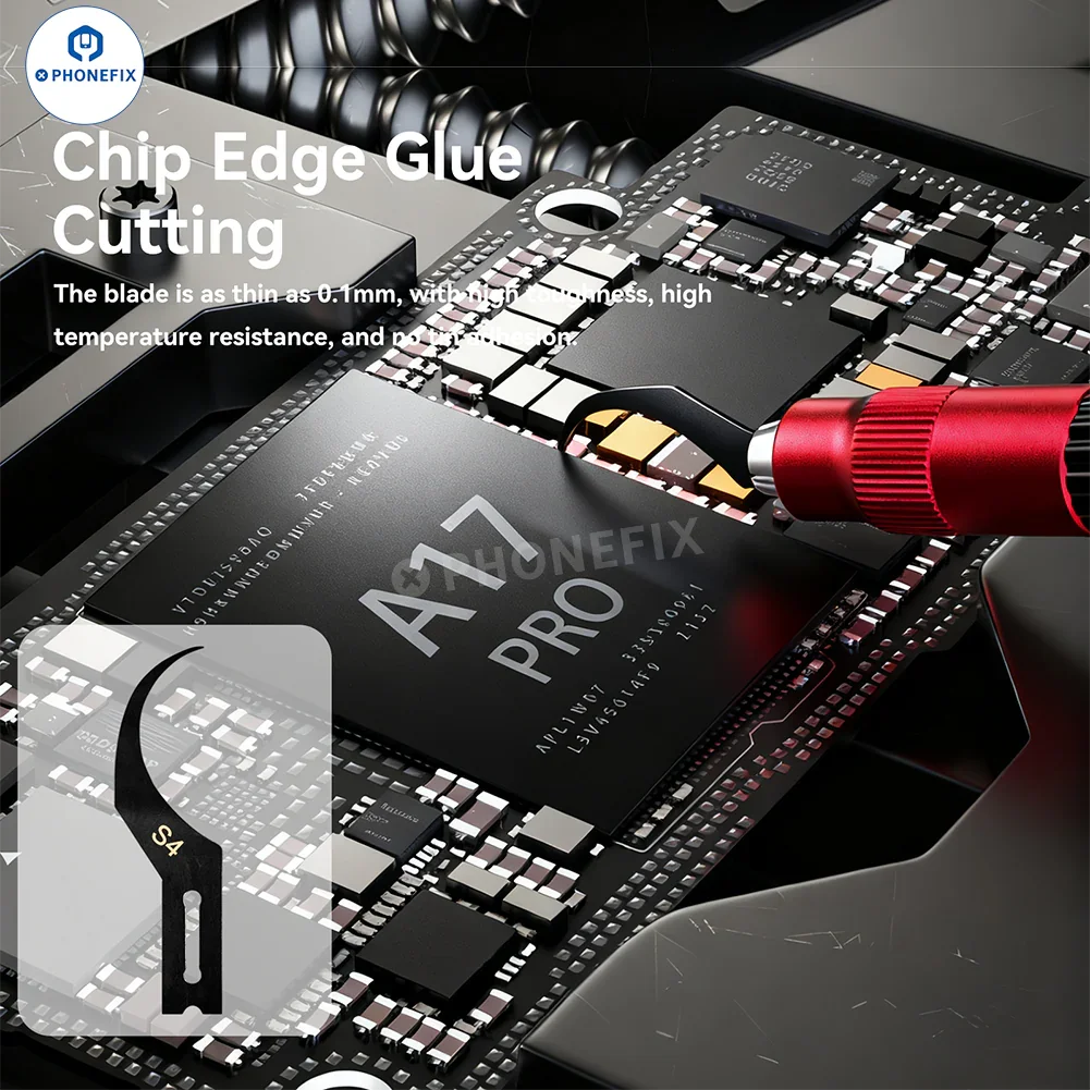 i2C Q1 Q2 Mobile Repair Blade Set for PCB CPU IC Prying Glue Removal - Image 3