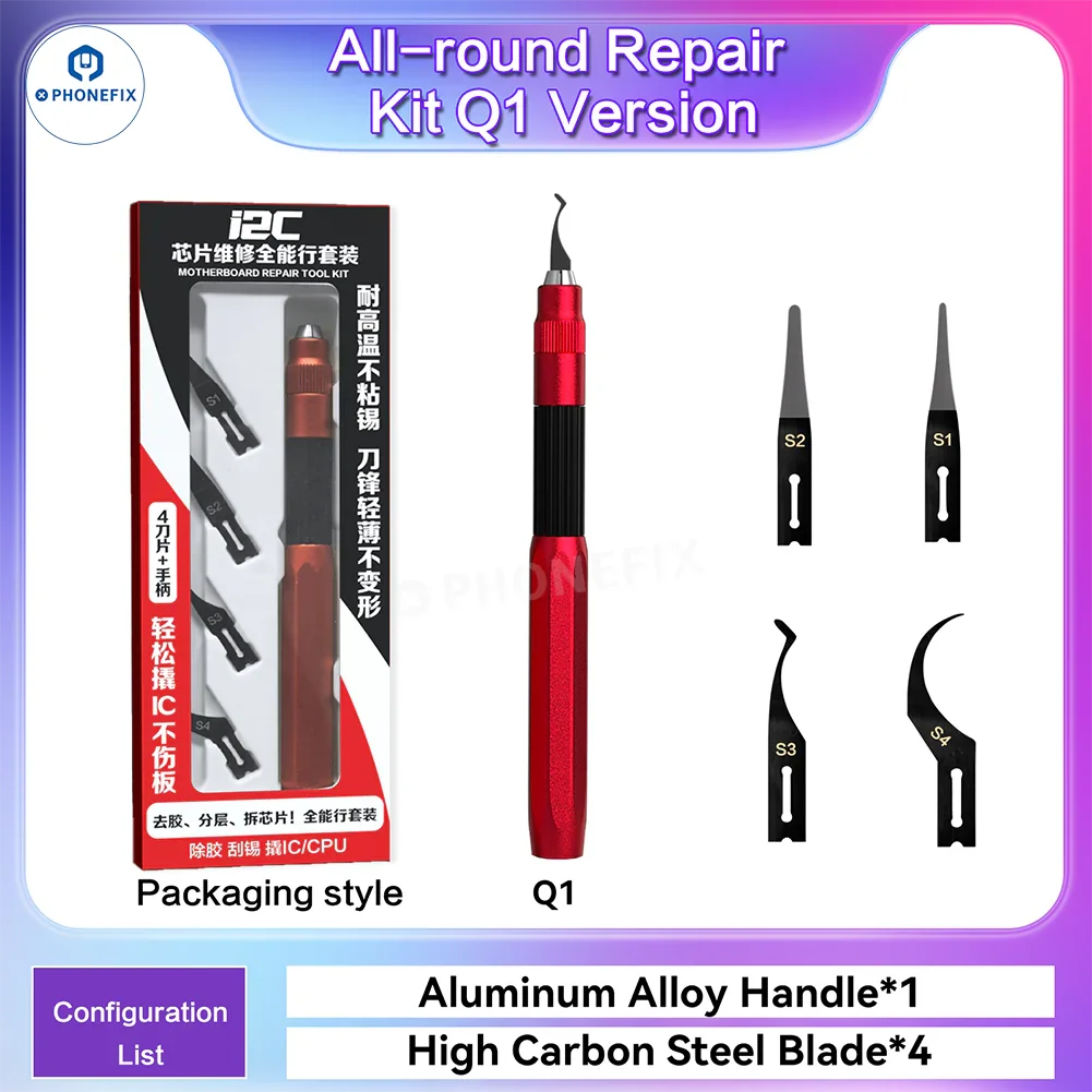 i2C Q1 Q2 Mobile Repair Blade Set for PCB CPU IC Prying Glue Removal - Image 4