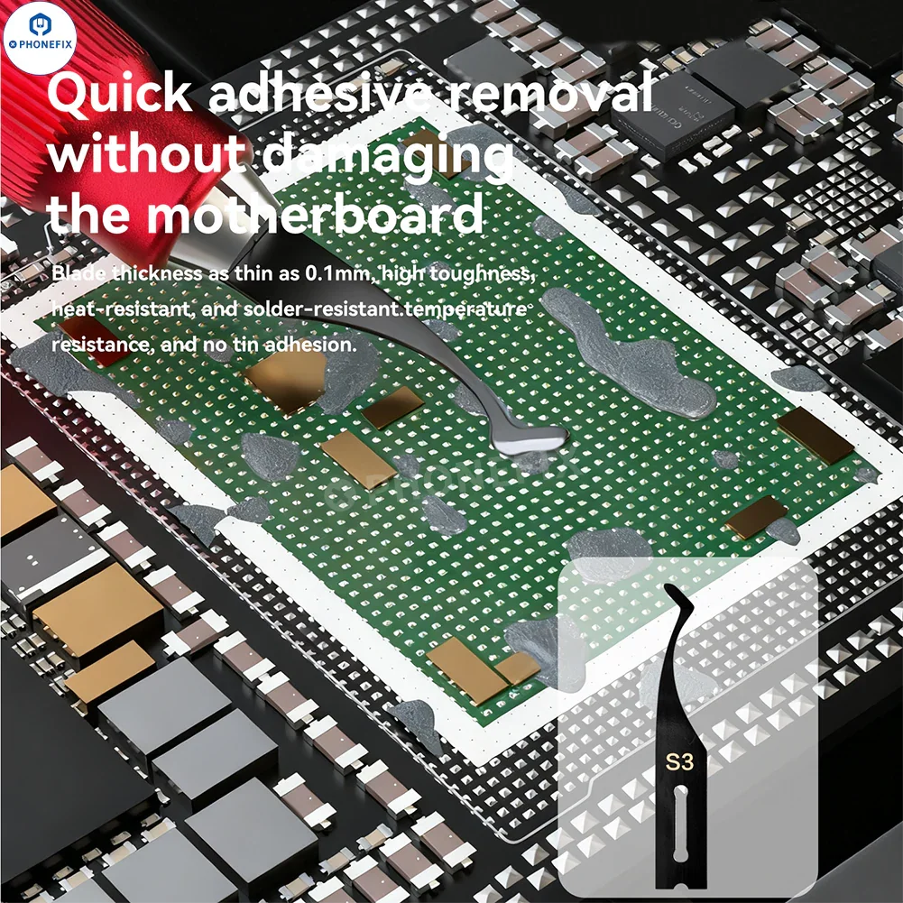 i2C Q1 Q2 Mobile Repair Blade Set for PCB CPU IC Prying Glue Removal - Image 7