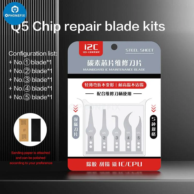 i2C Q5 Blade Kits Motherboard CPU Chip Pry Scraper Knife - Image 2