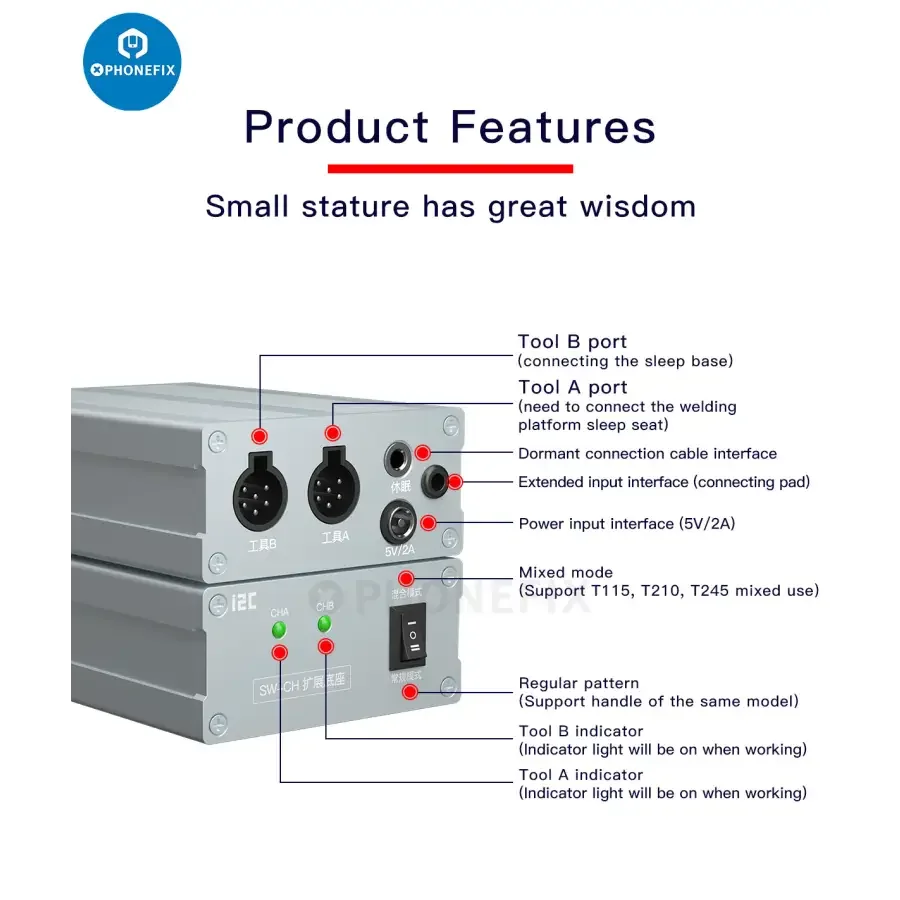 I2C SW-CH Intelligent Welding Table Expansion Base For JBC T115 T210 T245 - Image 5