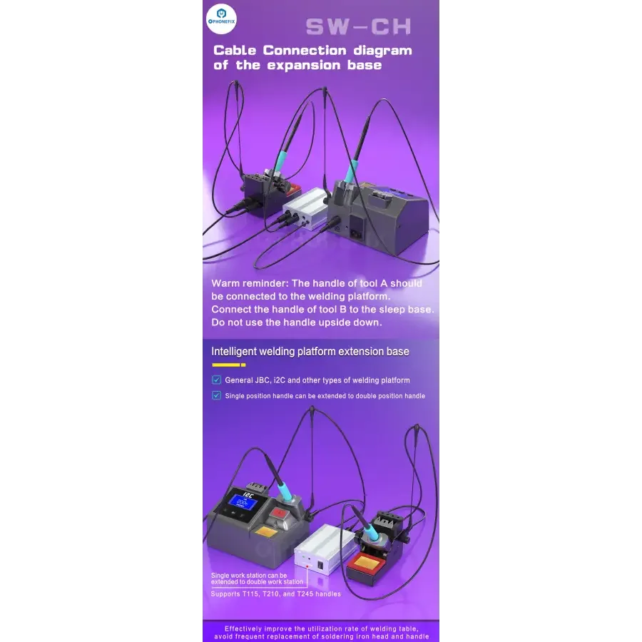 I2C SW-CH Intelligent Welding Table Expansion Base For JBC T115 T210 T245 - Image 7
