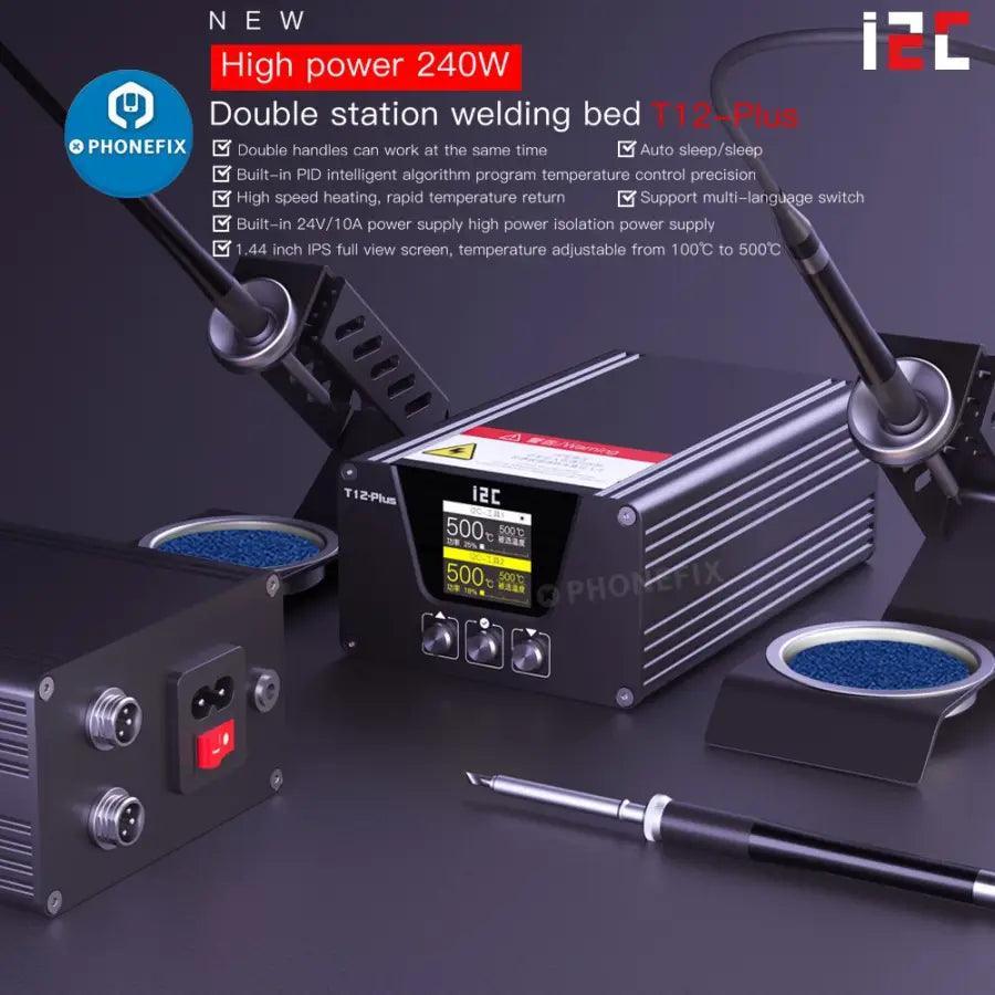 i2C T12 Plus 240W Soldering Station With T12 Dual welding handles - Image 4